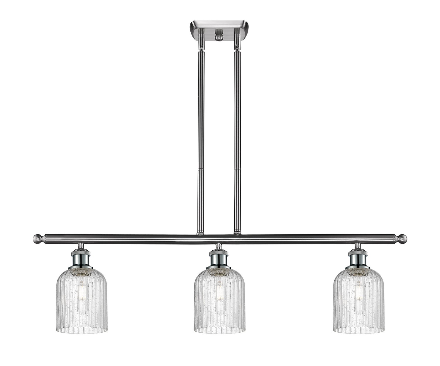 Three Light Island Pendant by Innovations - Ballston Collection, Brushed Satin Nickel Finish - 516-3I-SN-G559-5SDY
