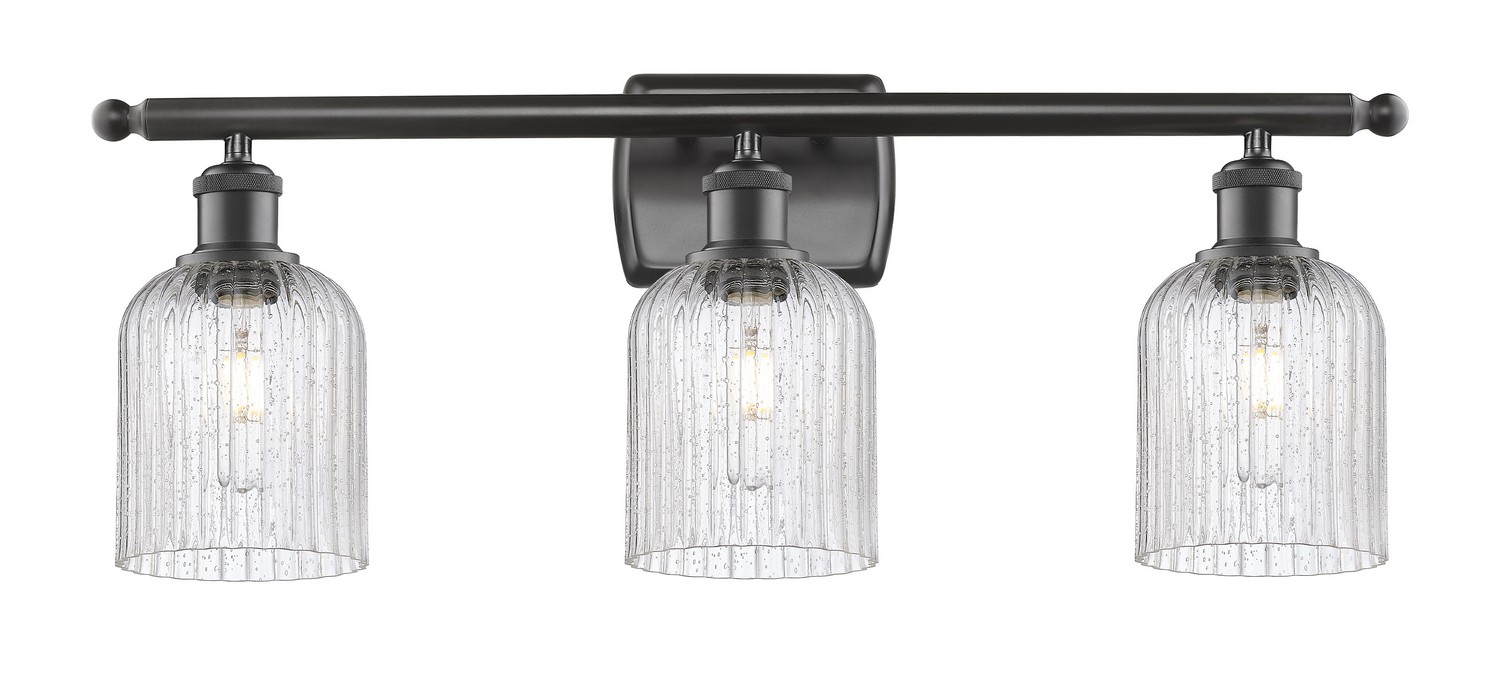 Three Light Bath Vanity by Innovations - Ballston Collection, Oil Rubbed Bronze Finish - 516-3W-OB-G559-5SDY