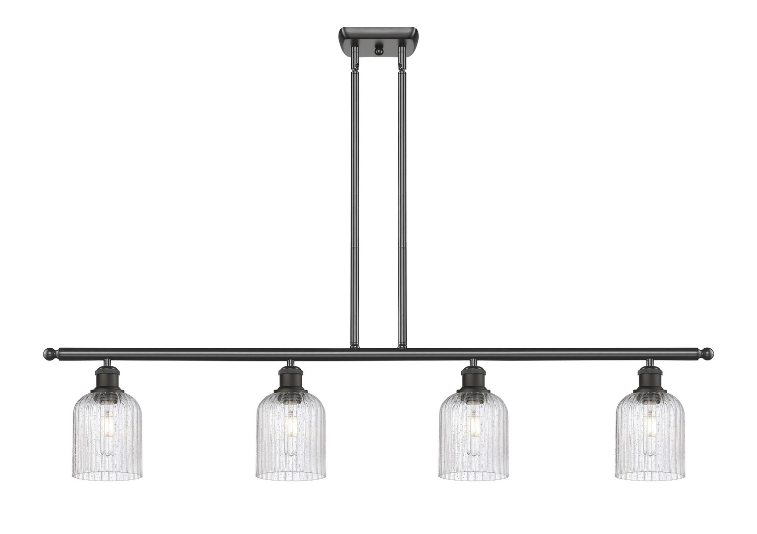 Four Light Island Pendant by Innovations - Ballston Collection, Oil Rubbed Bronze Finish - 516-4I-OB-G559-5SDY