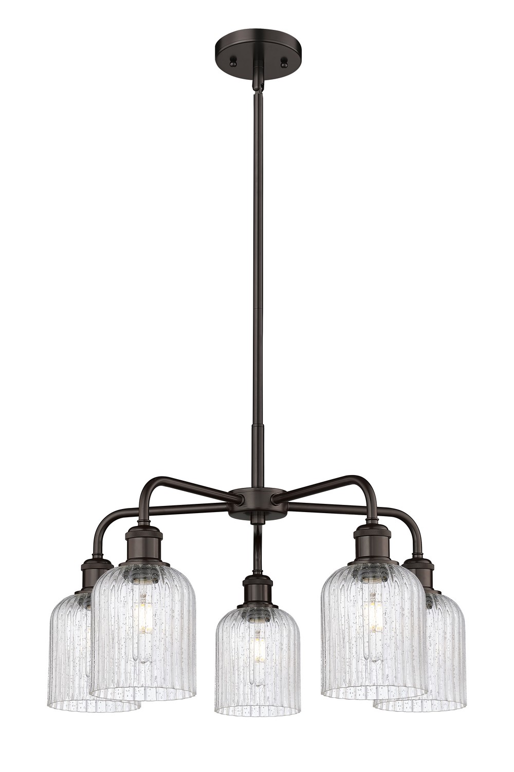 Five Light Chandelier by Innovations - Ballston Collection, Oil Rubbed Bronze Finish - 516-5CR-OB-G559-5SDY