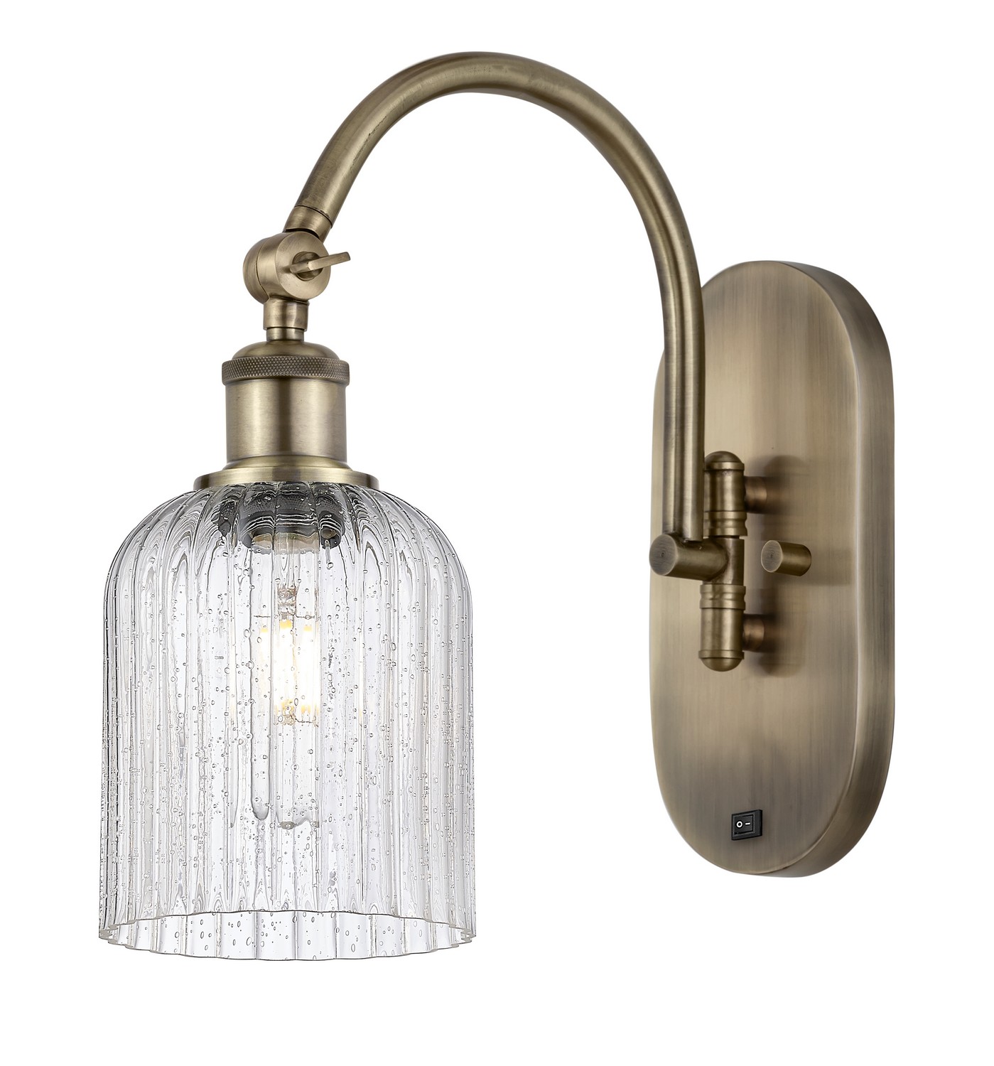 One Light Swing Arm by Innovations - Ballston Collection, Antique Brass Finish - 518-1W-AB-G559-5SDY