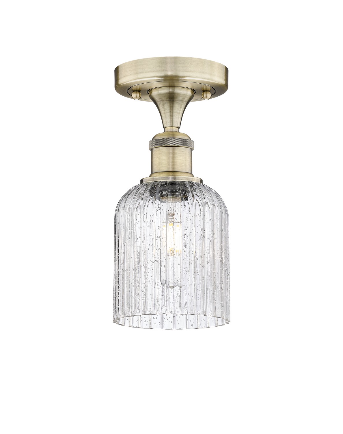 One Light Semi-Flush Mount by Innovations - Edison Collection, Antique Brass Finish - 616-1F-AB-G559-5SDY