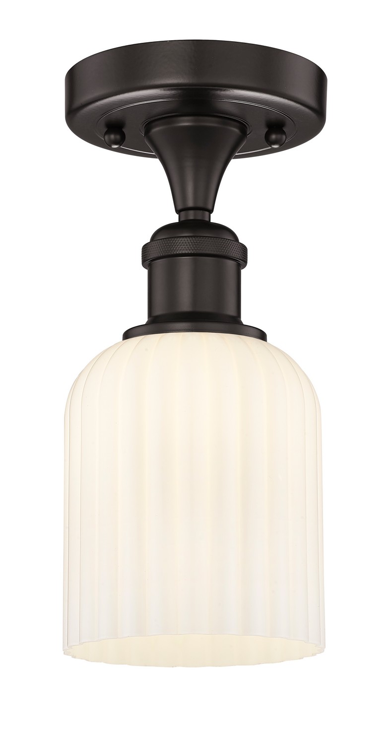 One Light Semi-Flush Mount by Innovations - Edison Collection, Oil Rubbed Bronze Finish - 616-1F-OB-G559-5GWH