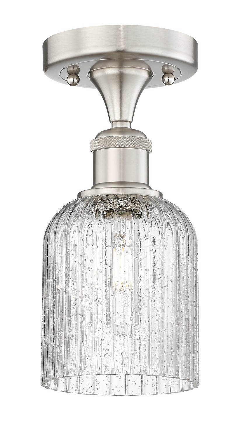 One Light Semi-Flush Mount by Innovations - Edison Collection, Brushed Satin Nickel Finish - 616-1F-SN-G559-5SDY