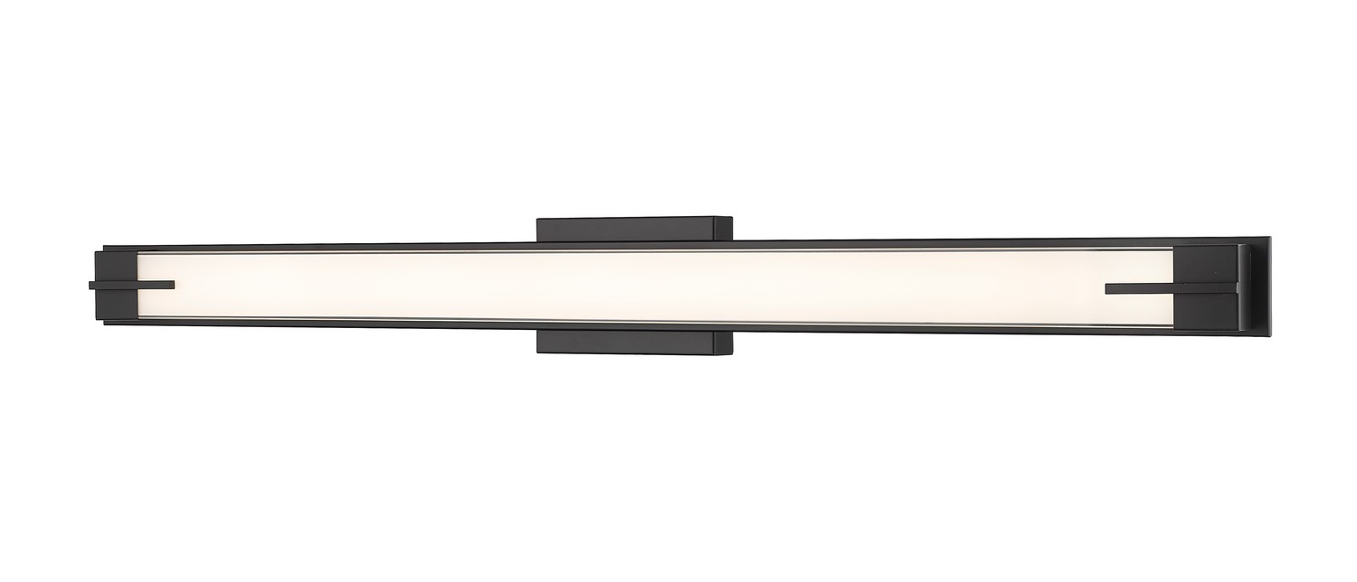 Photos - Chandelier / Lamp Z-Lite Matte Black LED Bathroom Vanity Light from the Chase Collection 4100-43W-MB-LED