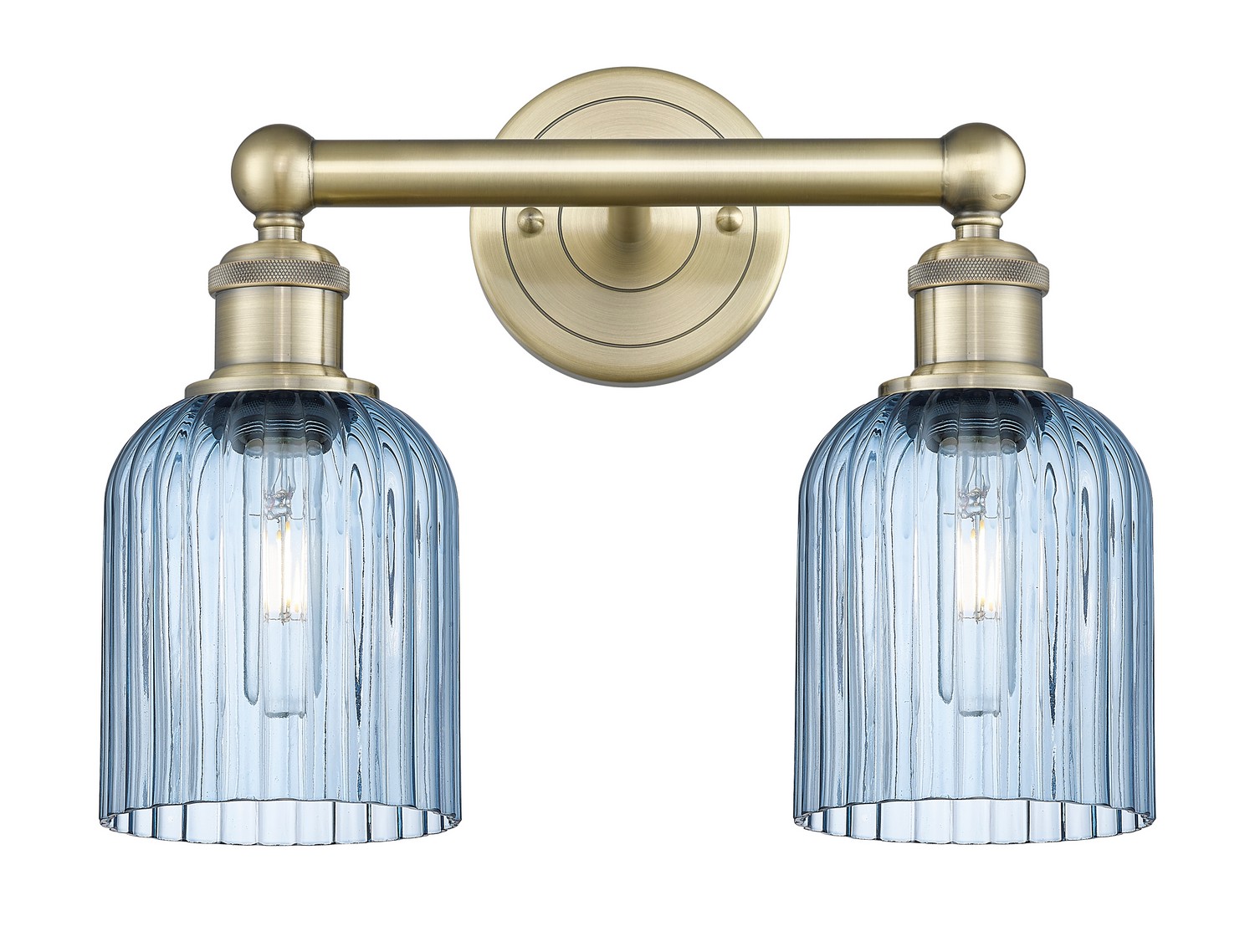 Two Light Bath Vanity by Innovations - Edison Collection, Antique Brass Finish - 616-2W-AB-G559-5BL