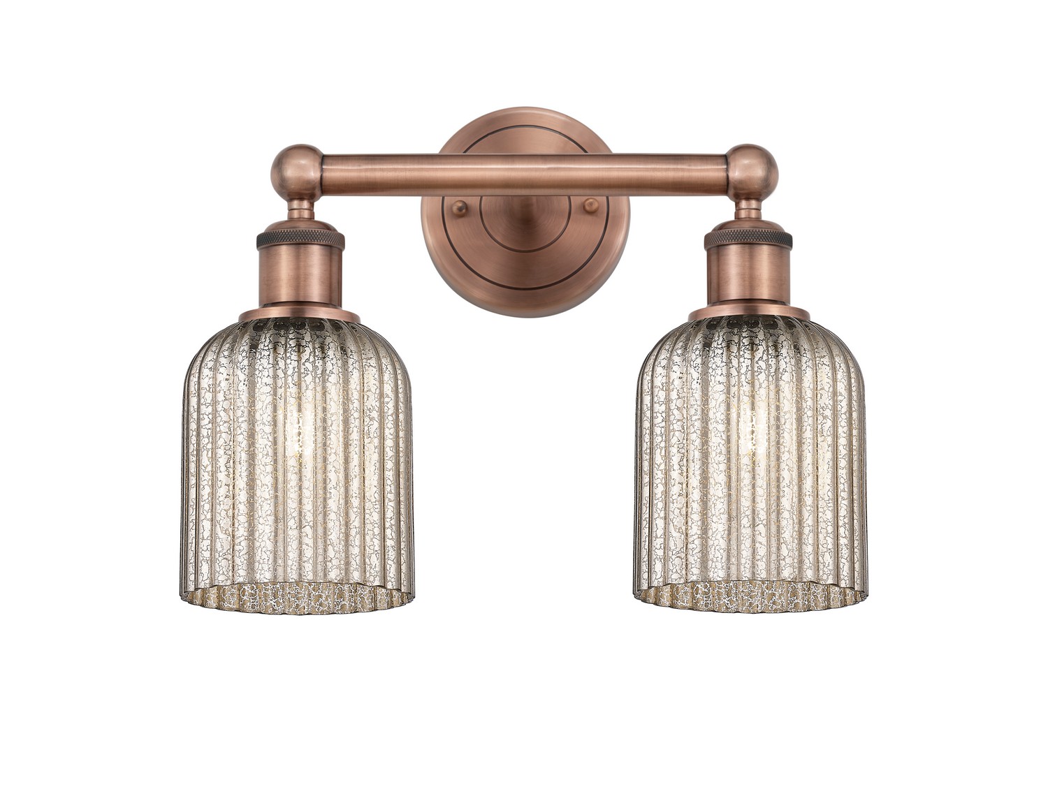 Two Light Bath Vanity by Innovations - Edison Collection, Antique Copper Finish - 616-2W-AC-G559-5ME