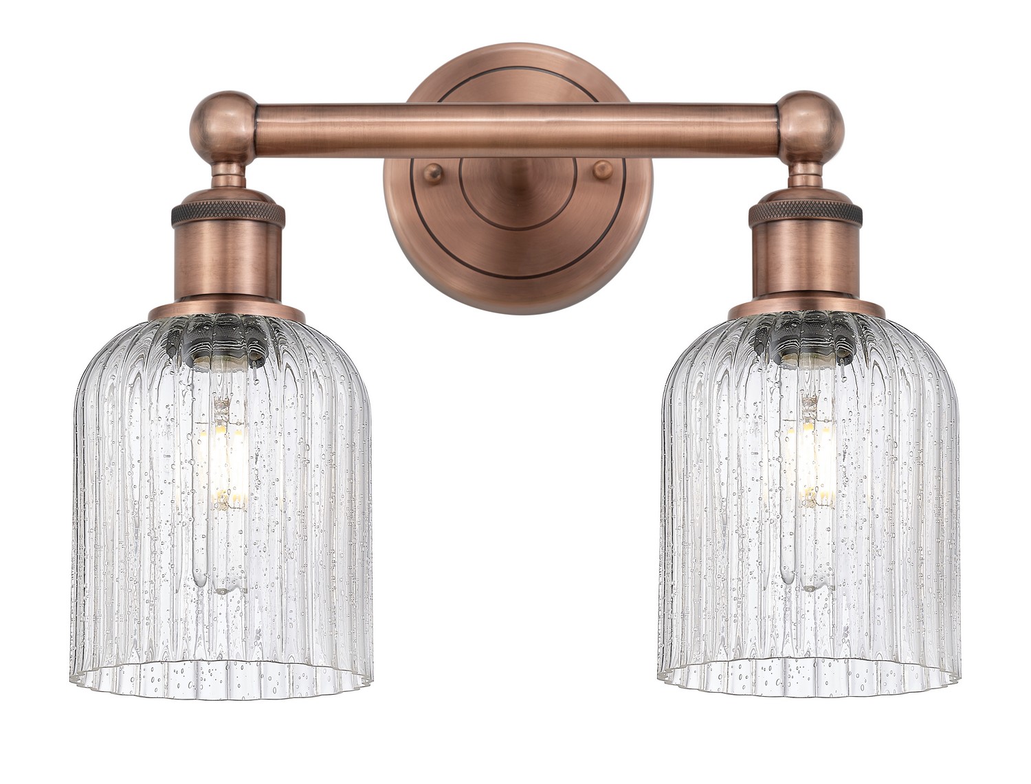 Two Light Bath Vanity by Innovations - Edison Collection, Antique Copper Finish - 616-2W-AC-G559-5SDY