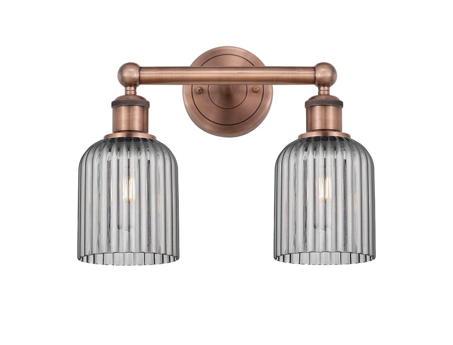 Two Light Bath Vanity by Innovations - Edison Collection, Antique Copper Finish - 616-2W-AC-G559-5SM