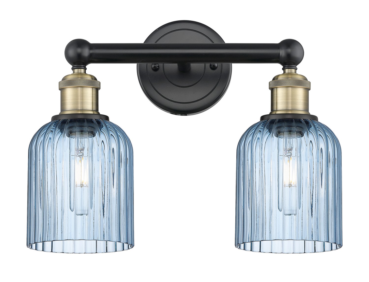 Two Light Bath Vanity by Innovations - Edison Collection, Black Antique Brass Finish - 616-2W-BAB-G559-5BL