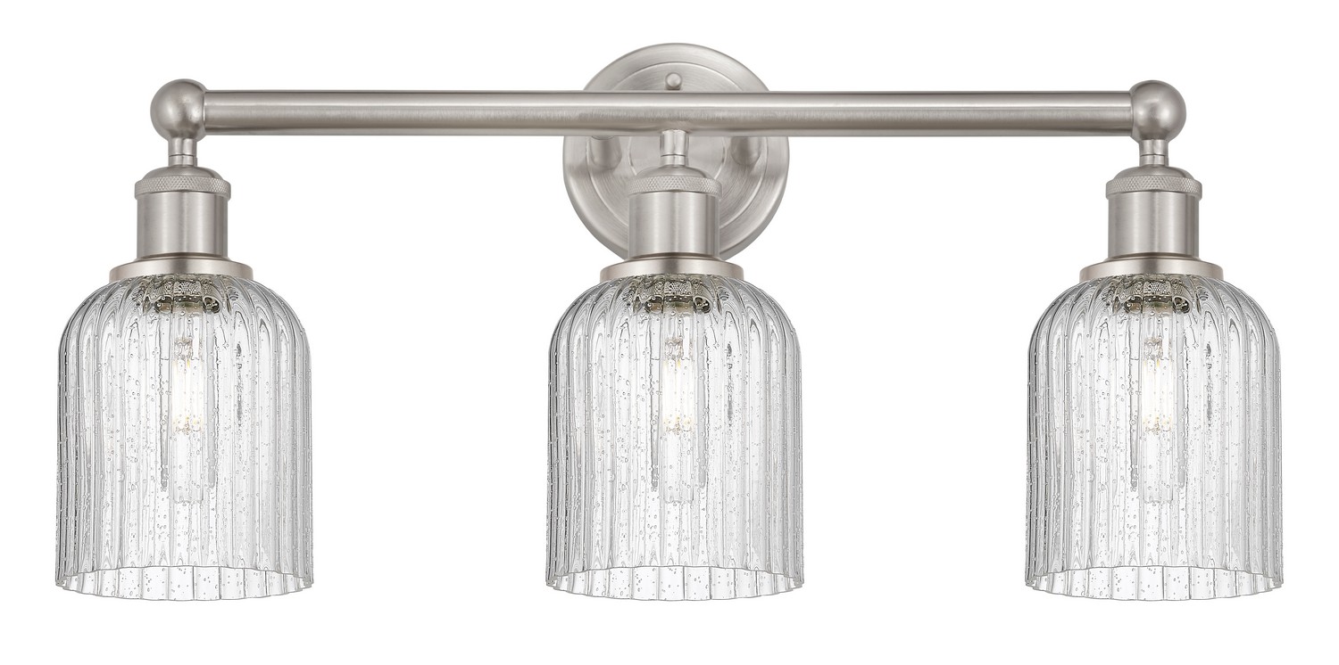 Three Light Bath Vanity by Innovations - Edison Collection, Brushed Satin Nickel Finish - 616-3W-SN-G559-5SDY
