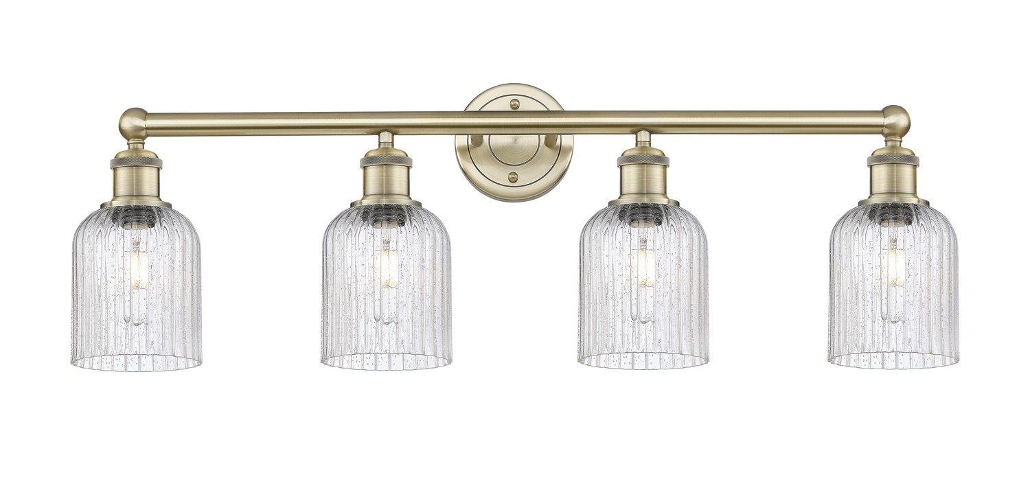Four Light Bath Vanity by Innovations - Edison Collection, Antique Brass Finish - 616-4W-AB-G559-5SDY
