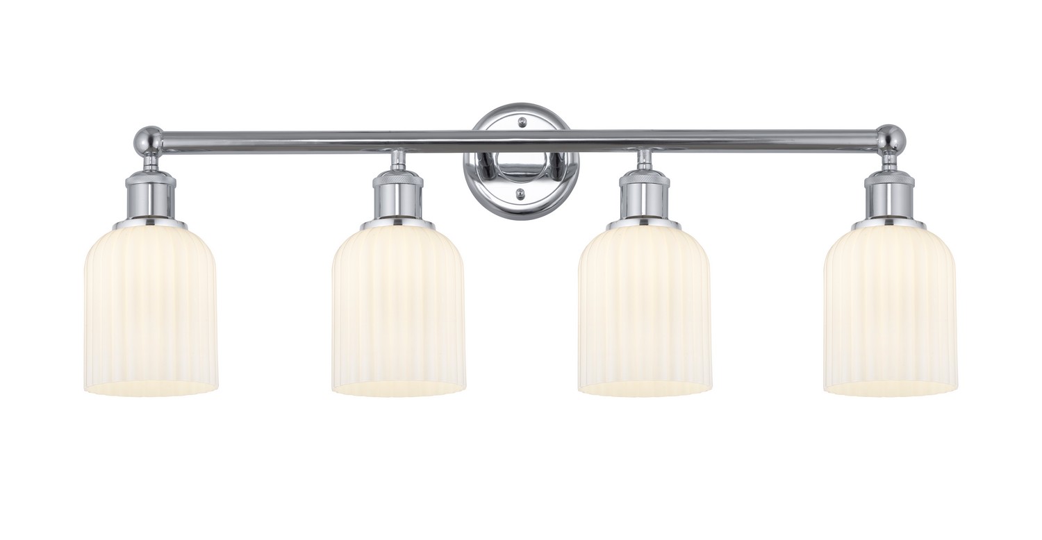 Four Light Bath Vanity by Innovations - Edison Collection, Polished Chrome Finish - 616-4W-PC-G559-5GWH