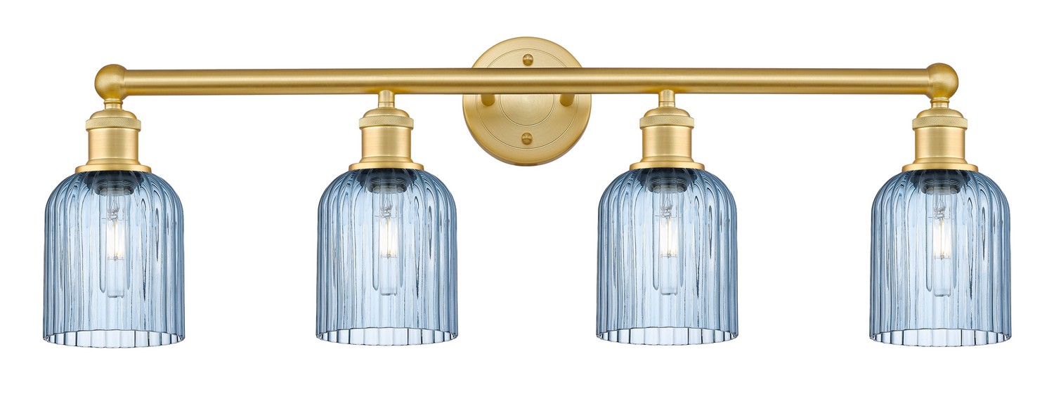 Four Light Bath Vanity by Innovations - Edison Collection, Satin Gold Finish - 616-4W-SG-G559-5BL