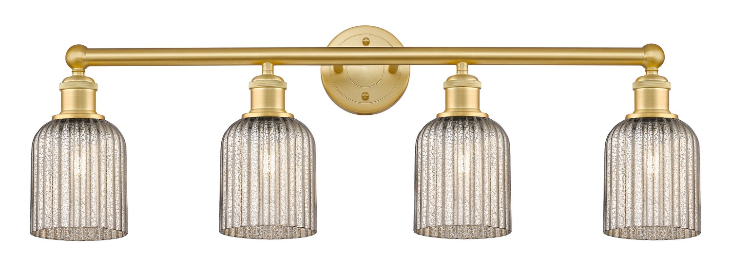 Four Light Bath Vanity by Innovations - Edison Collection, Satin Gold Finish - 616-4W-SG-G559-5ME