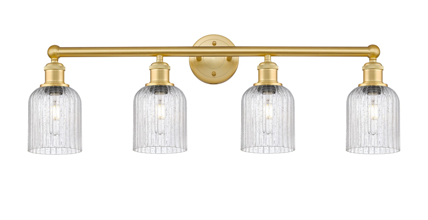 Four Light Bath Vanity by Innovations - Edison Collection, Satin Gold Finish - 616-4W-SG-G559-5SDY