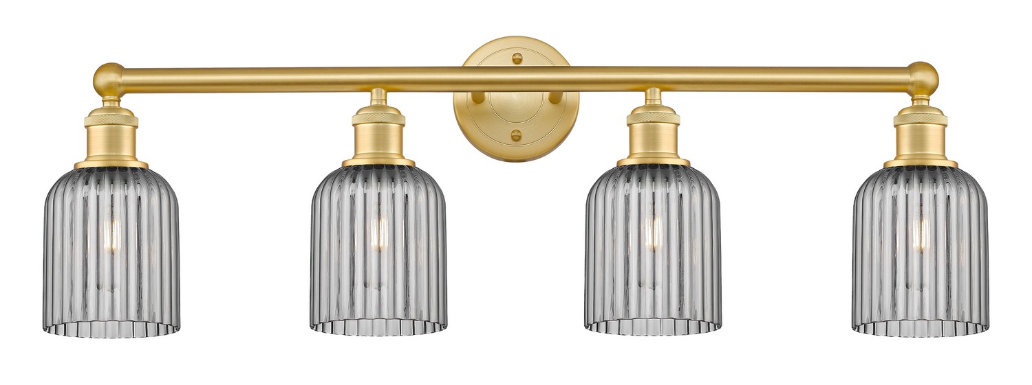 Four Light Bath Vanity by Innovations - Edison Collection, Satin Gold Finish - 616-4W-SG-G559-5SM