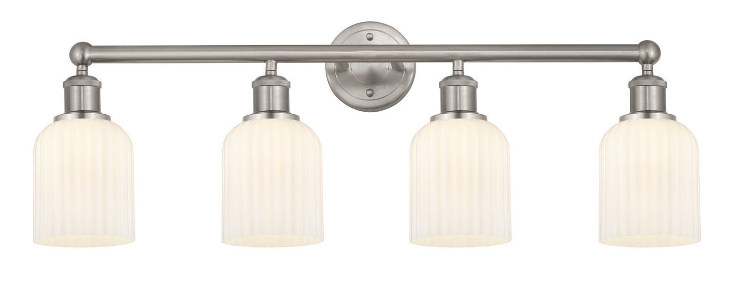 Four Light Bath Vanity by Innovations - Edison Collection, Brushed Satin Nickel Finish - 616-4W-SN-G559-5GWH