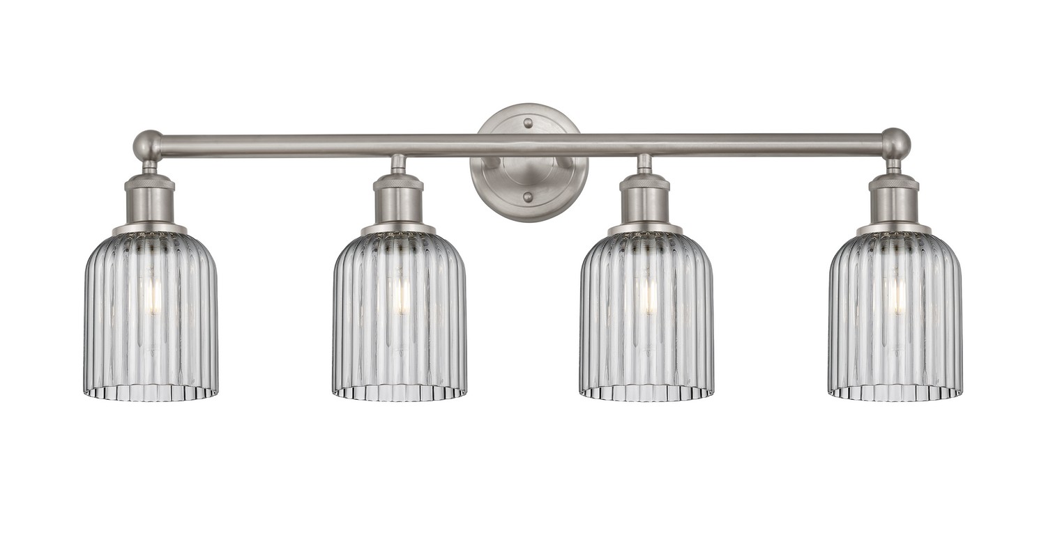 Four Light Bath Vanity by Innovations - Edison Collection, Brushed Satin Nickel Finish - 616-4W-SN-G559-5SM
