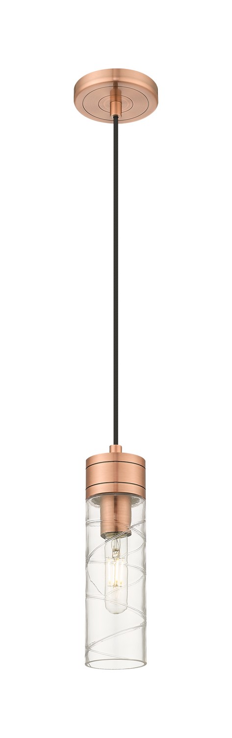 One Light Mini Pendant by Innovations - Downtown Urban Collection, Antique Copper Finish - 617-1P-AC-G617-8DE