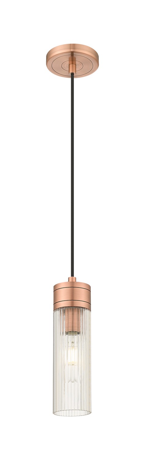 One Light Mini Pendant by Innovations - Downtown Urban Collection, Antique Copper Finish - 617-1P-AC-G617-8SCL