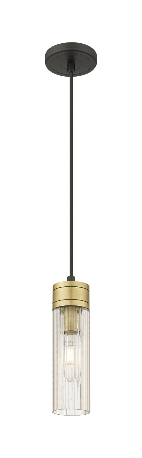 One Light Mini Pendant by Innovations - Downtown Urban Collection, Black Antique Brass Finish - 617-1P-BAB-G617-8SCL