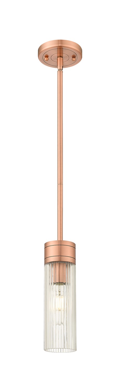 One Light Mini Pendant by Innovations - Downtown Urban Collection, Antique Copper Finish - 617-1S-AC-G617-8SCL