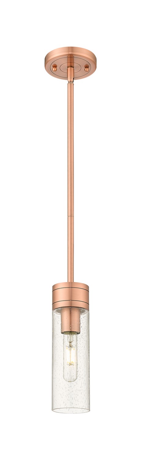 One Light Mini Pendant by Innovations - Downtown Urban Collection, Antique Copper Finish - 617-1S-AC-G617-8SDY