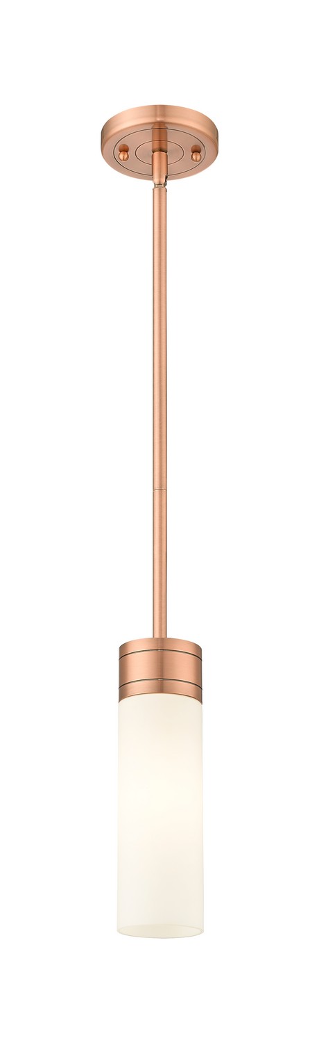 One Light Mini Pendant by Innovations - Downtown Urban Collection, Antique Copper Finish - 617-1S-AC-G617-8WH