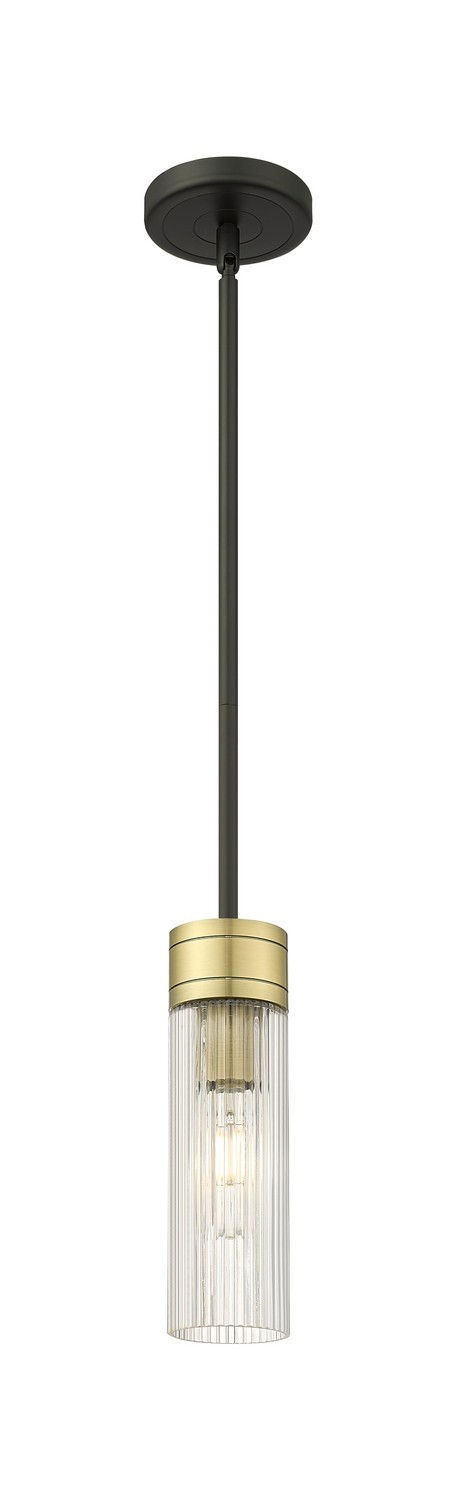One Light Mini Pendant by Innovations - Downtown Urban Collection, Black Antique Brass Finish - 617-1S-BAB-G617-8SCL