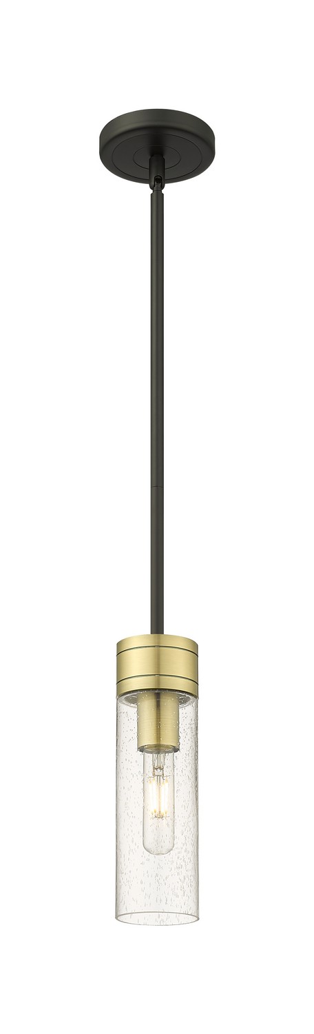One Light Mini Pendant by Innovations - Downtown Urban Collection, Black Antique Brass Finish - 617-1S-BAB-G617-8SDY