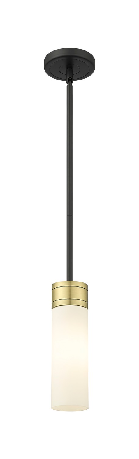 One Light Mini Pendant by Innovations - Downtown Urban Collection, Black Antique Brass Finish - 617-1S-BAB-G617-8WH