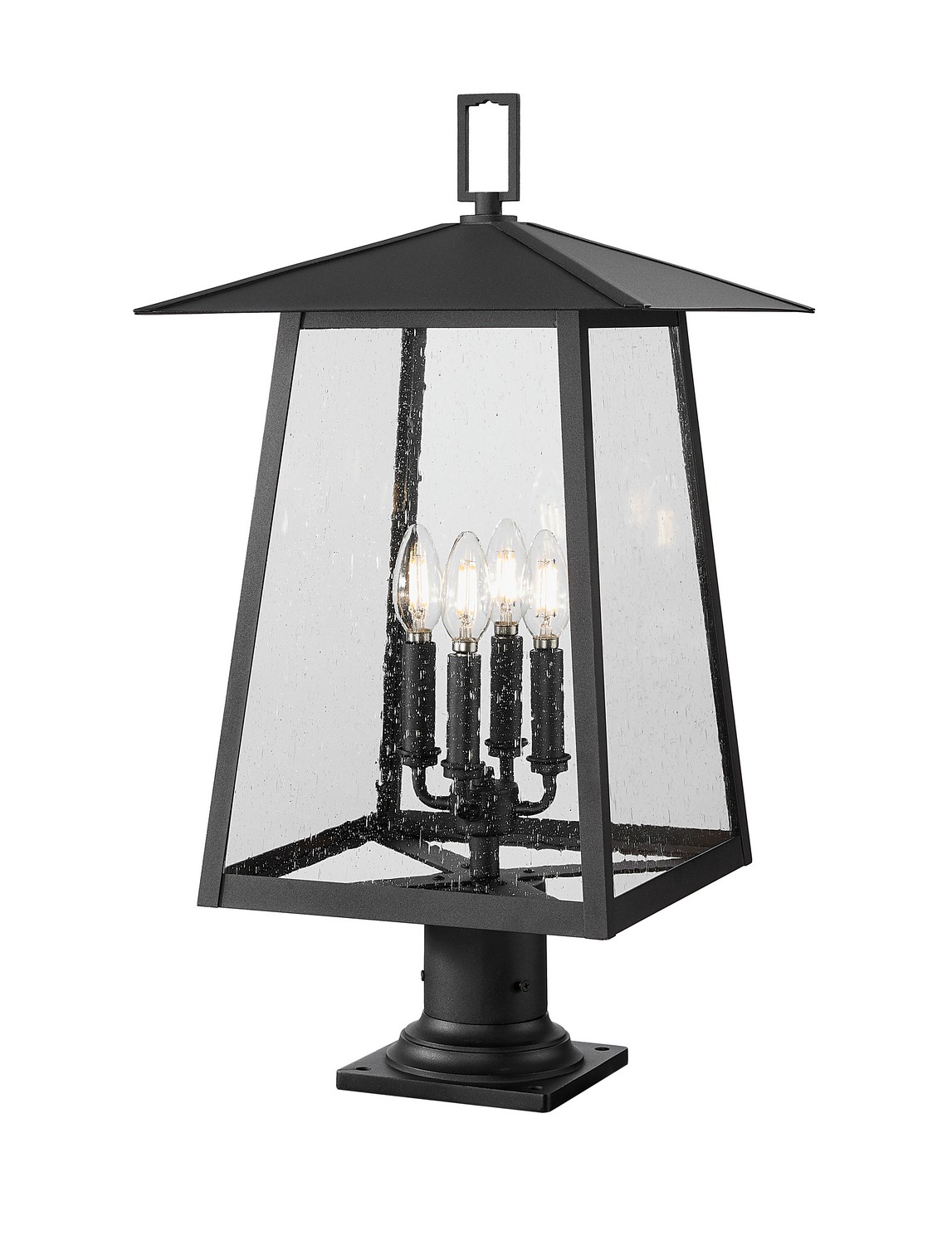 Photos - Chandelier / Lamp Z-Lite Black Outdoor Pier Mount from the Rainer Collection 5015PHBR-533PM-BK