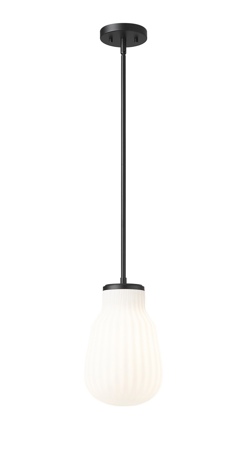 Photos - Chandelier / Lamp Z-Lite Matte Black Pendant from the Newbury Collection 7511P8-MB