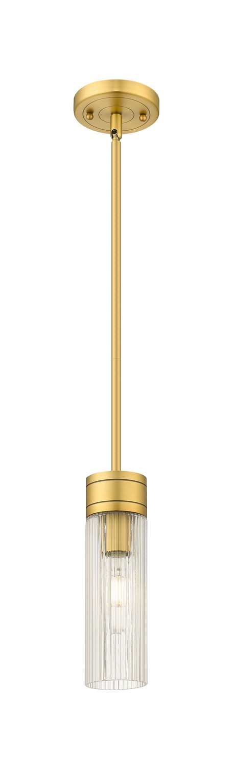 One Light Mini Pendant by Innovations - Downtown Urban Collection, Brushed Brass Finish - 617-1S-BB-G617-8SCL