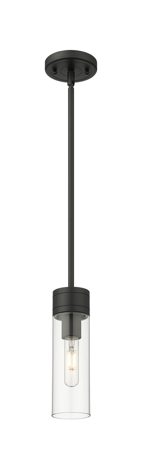 One Light Mini Pendant by Innovations - Downtown Urban Collection, Matte Black Finish - 617-1S-BK-G617-8CL