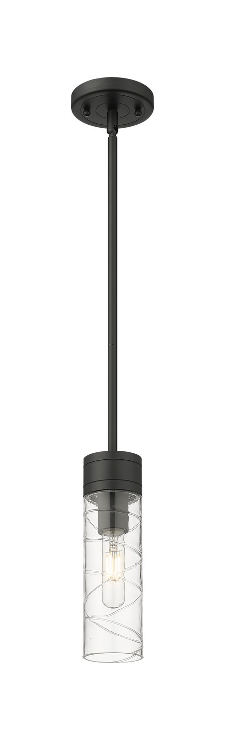 One Light Mini Pendant by Innovations - Downtown Urban Collection, Matte Black Finish - 617-1S-BK-G617-8DE