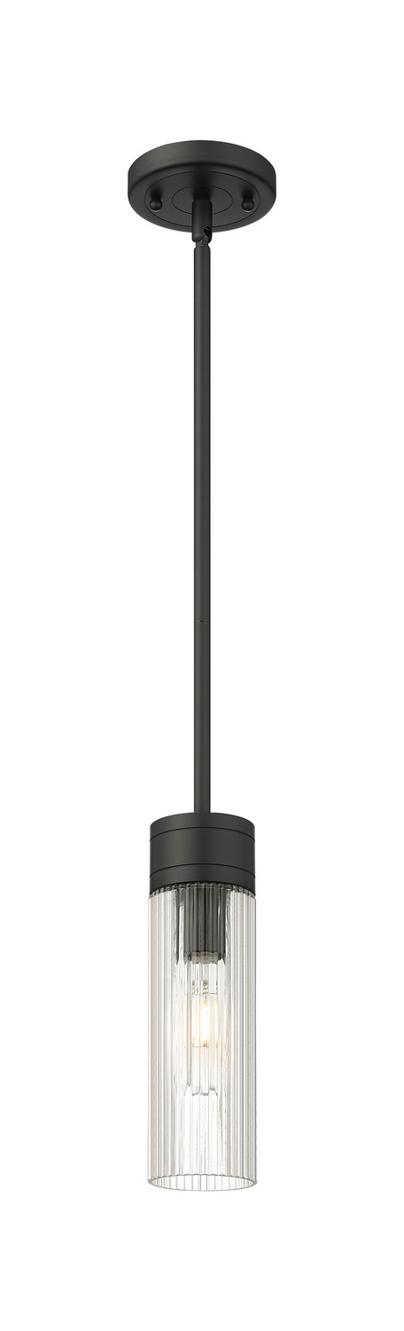 One Light Mini Pendant by Innovations - Downtown Urban Collection, Matte Black Finish - 617-1S-BK-G617-8SCL