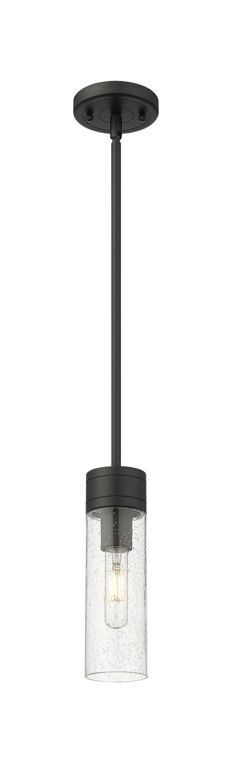 One Light Mini Pendant by Innovations - Downtown Urban Collection, Matte Black Finish - 617-1S-BK-G617-8SDY