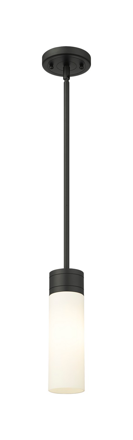 One Light Mini Pendant by Innovations - Downtown Urban Collection, Matte Black Finish - 617-1S-BK-G617-8WH