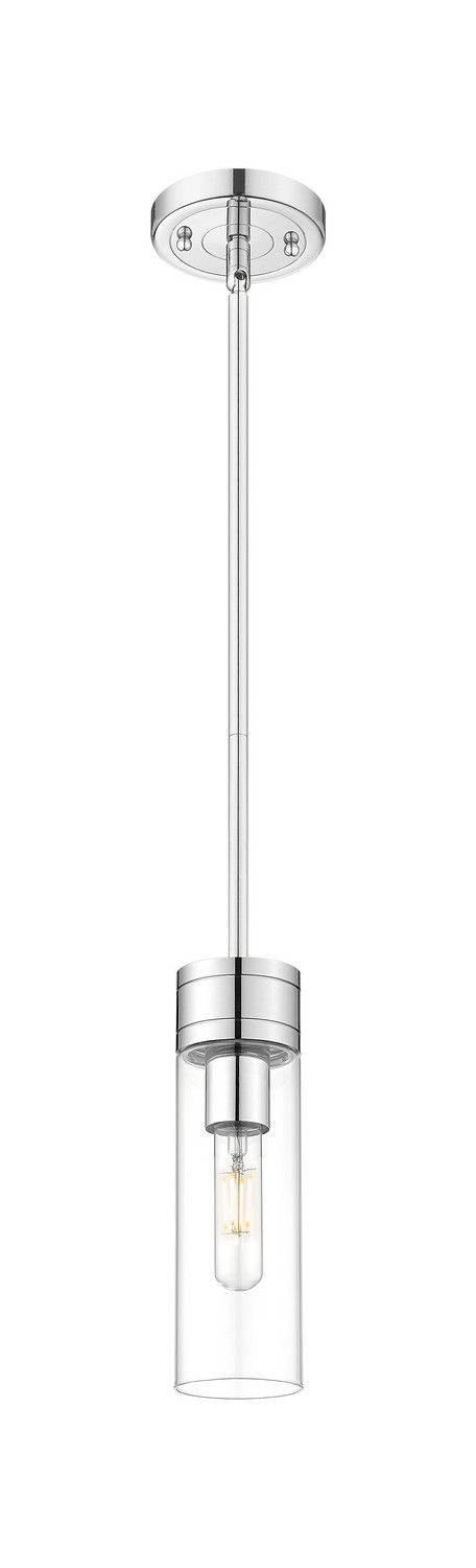 One Light Mini Pendant by Innovations - Downtown Urban Collection, Polished Chrome Finish - 617-1S-PC-G617-8CL