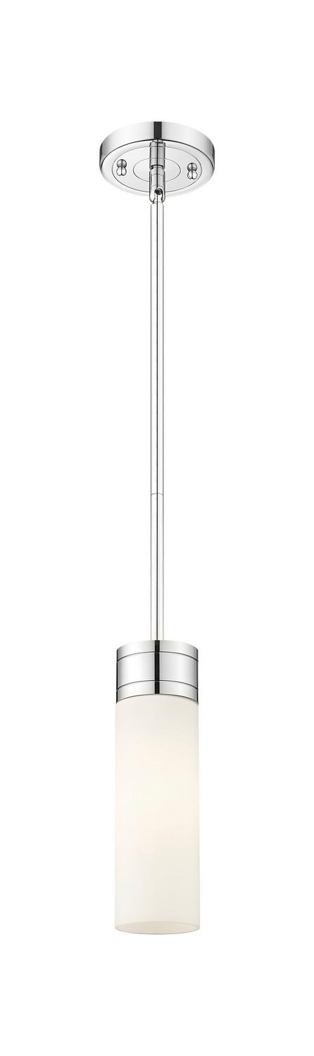 One Light Mini Pendant by Innovations - Downtown Urban Collection, Polished Chrome Finish - 617-1S-PC-G617-8WH