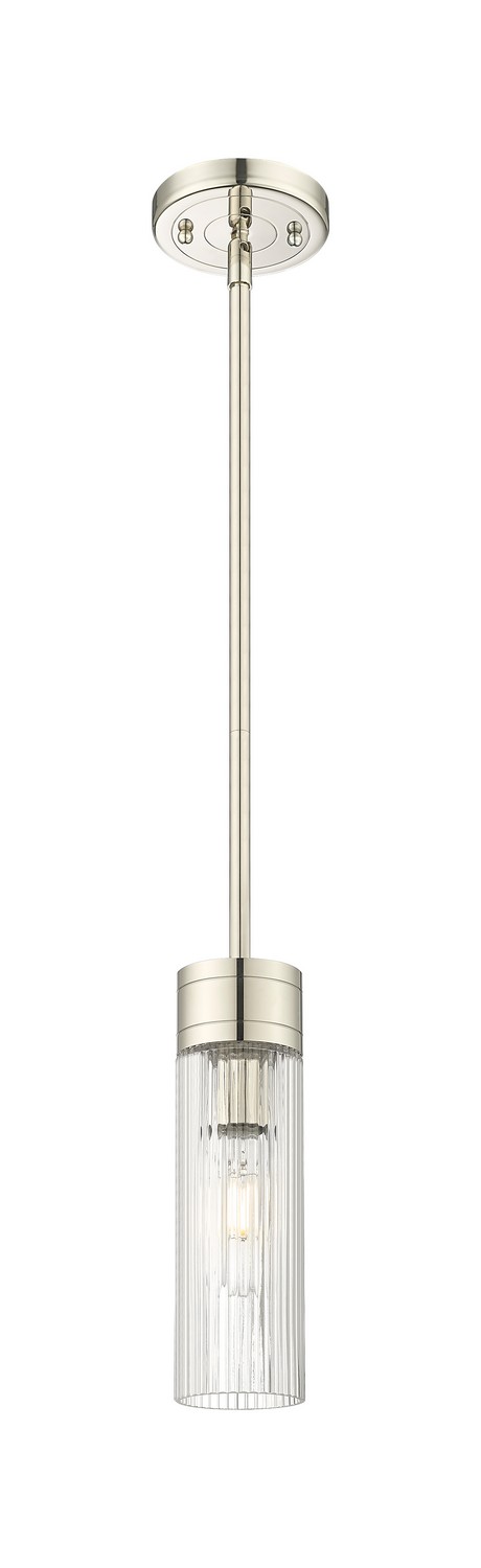 One Light Mini Pendant by Innovations - Downtown Urban Collection, Polished Nickel Finish - 617-1S-PN-G617-8SCL