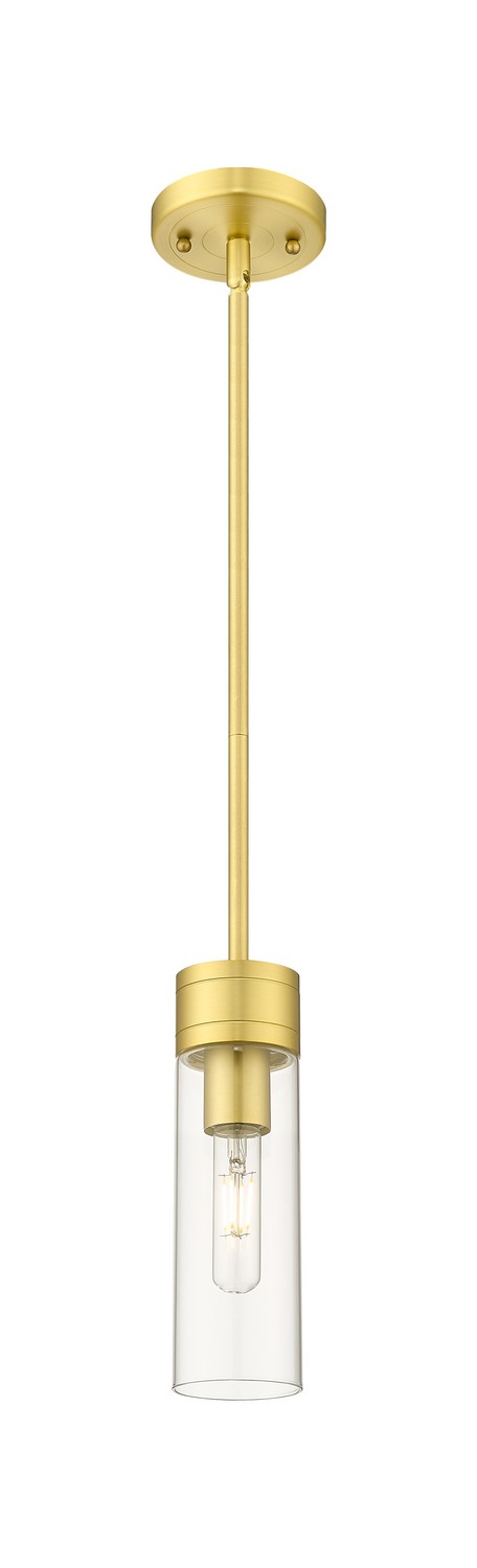 One Light Mini Pendant by Innovations - Downtown Urban Collection, Satin Gold Finish - 617-1S-SG-G617-8CL