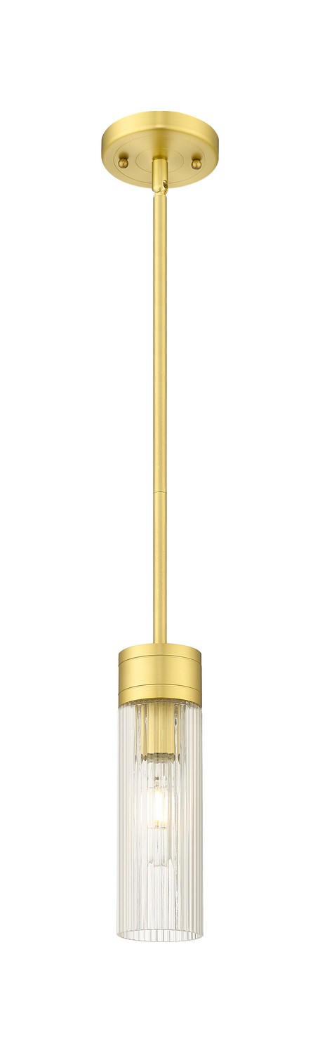 One Light Mini Pendant by Innovations - Downtown Urban Collection, Satin Gold Finish - 617-1S-SG-G617-8SCL