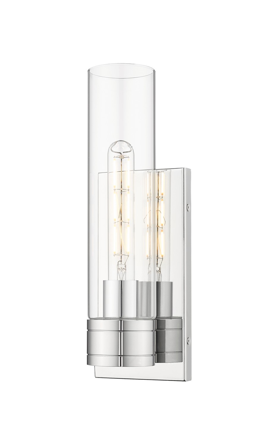 One Light Wall Sconce by Innovations - Downtown Urban Collection, Polished Chrome Finish - 617-1W-PC-G617-11CL