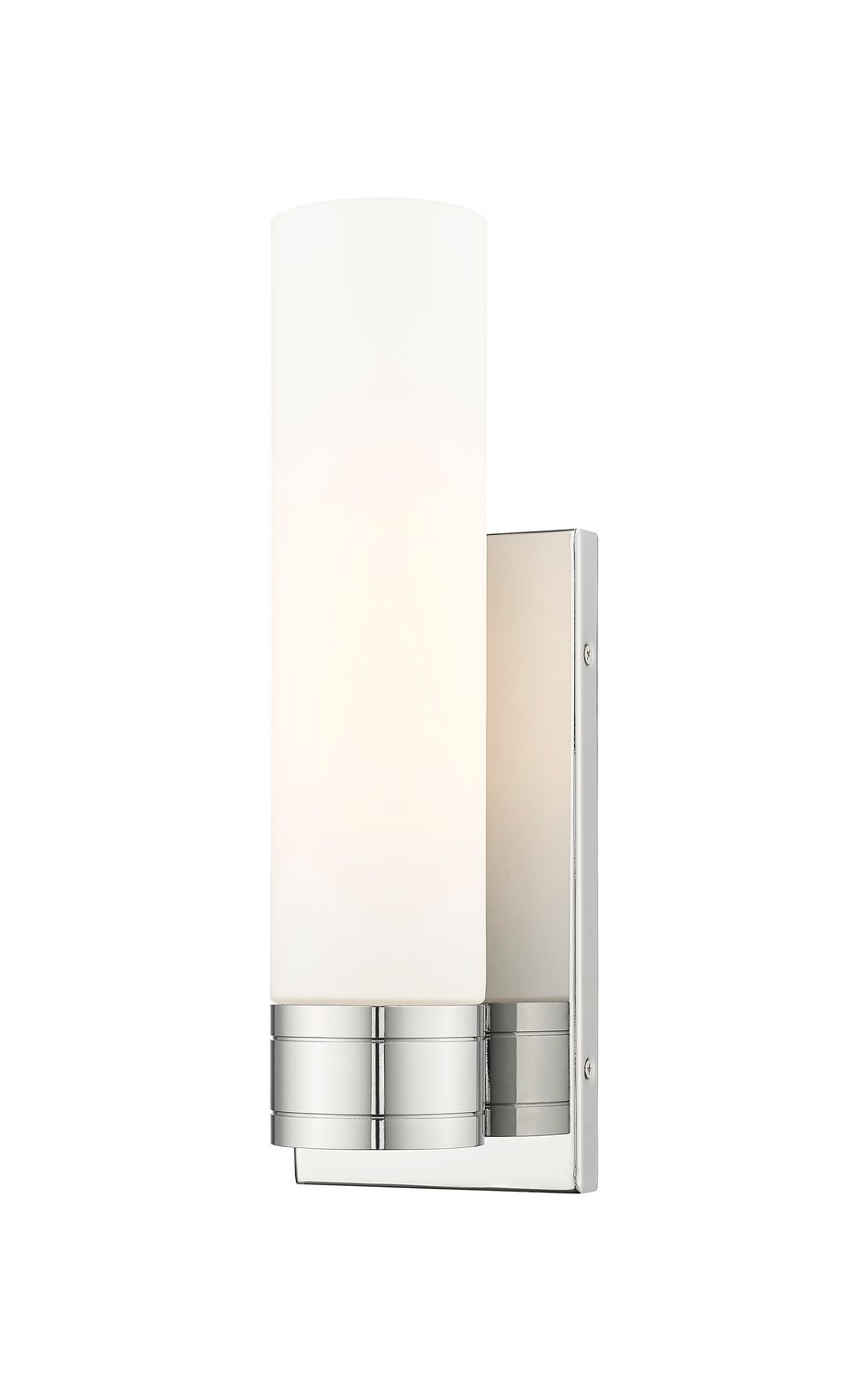 One Light Wall Sconce by Innovations - Downtown Urban Collection, Polished Chrome Finish - 617-1W-PC-G617-11WH