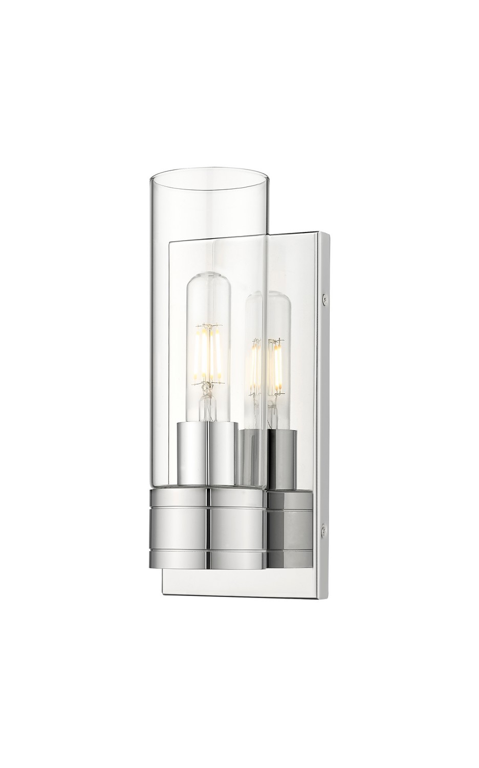 One Light Wall Sconce by Innovations - Downtown Urban Collection, Polished Chrome Finish - 617-1W-PC-G617-8CL