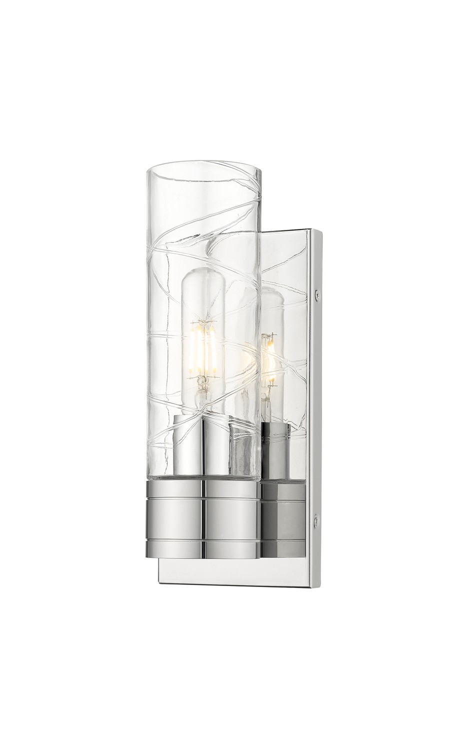 One Light Wall Sconce by Innovations - Downtown Urban Collection, Polished Chrome Finish - 617-1W-PC-G617-8DE