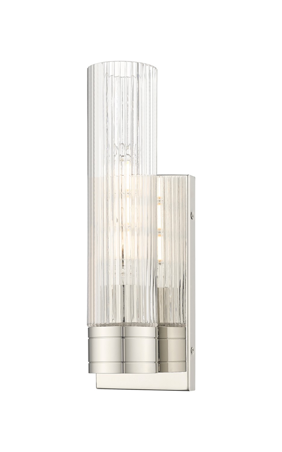 One Light Wall Sconce by Innovations - Downtown Urban Collection, Polished Nickel Finish - 617-1W-PN-G617-11SCL